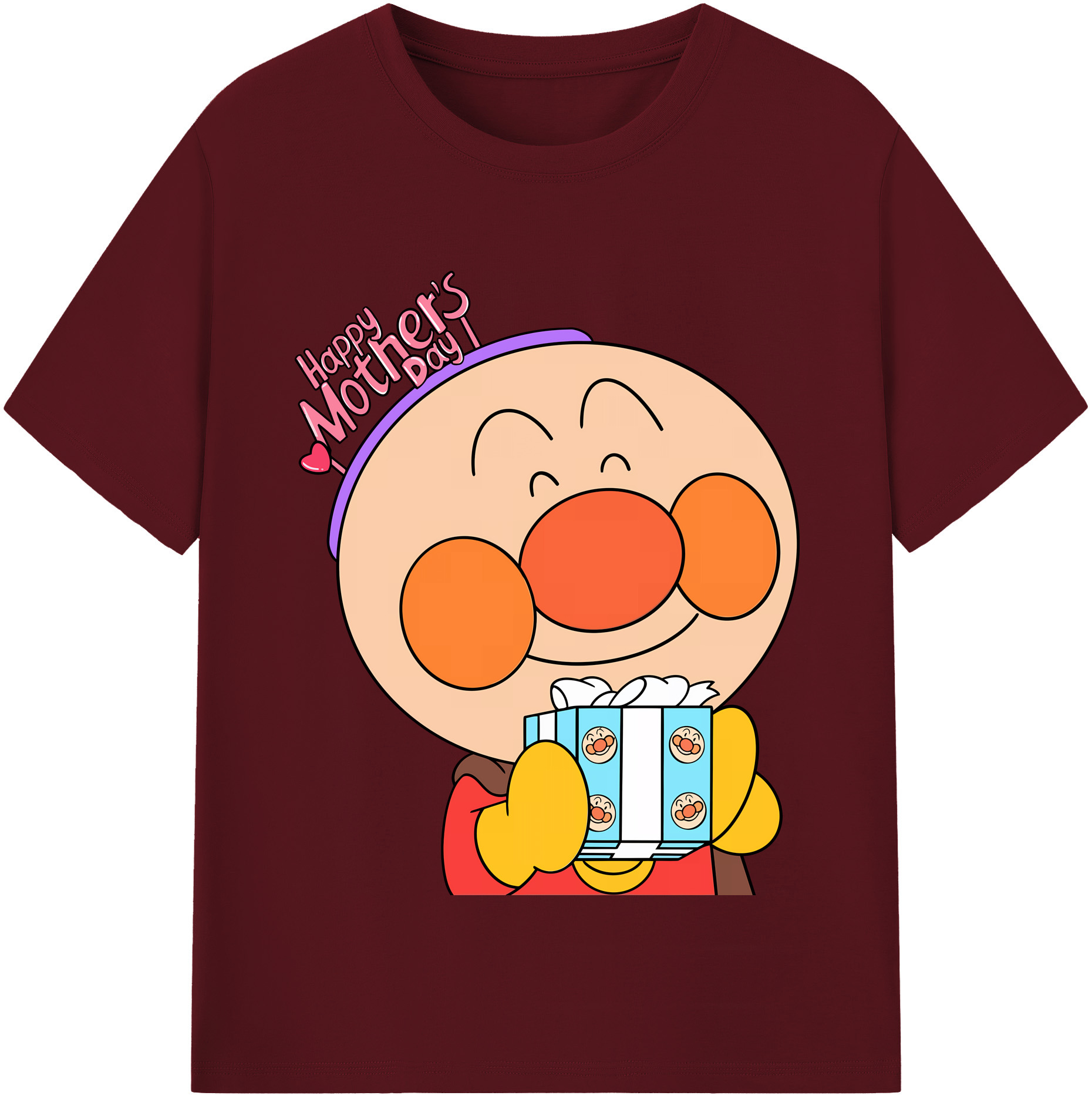 （画像用） アンパンマン Anpanman 綿100％半袖Tシャツ（フロントプリント）